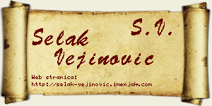 Selak Vejinović vizit kartica